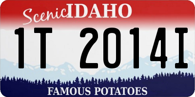 ID license plate 1T2014I