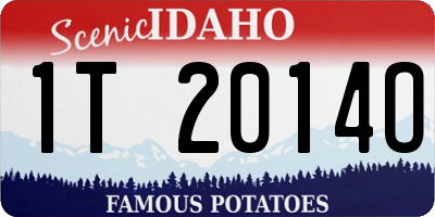 ID license plate 1T2014O