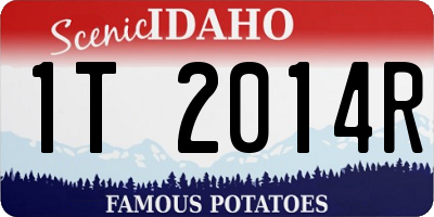 ID license plate 1T2014R