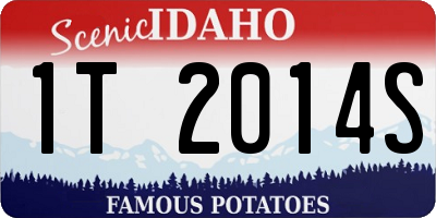 ID license plate 1T2014S