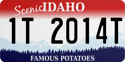 ID license plate 1T2014T
