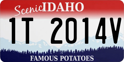 ID license plate 1T2014V