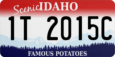 ID license plate 1T2015C