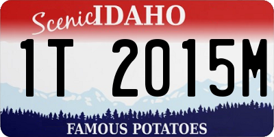 ID license plate 1T2015M