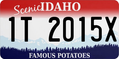 ID license plate 1T2015X
