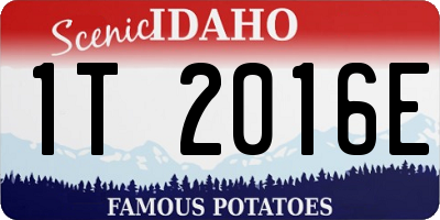 ID license plate 1T2016E