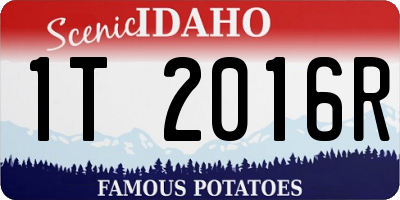 ID license plate 1T2016R