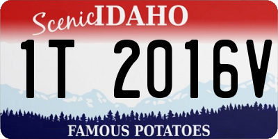 ID license plate 1T2016V