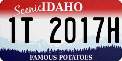ID license plate 1T2017H