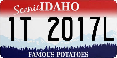 ID license plate 1T2017L