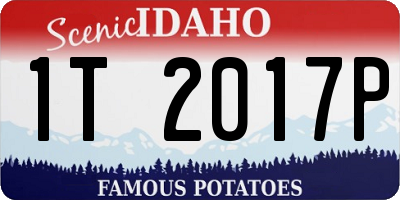 ID license plate 1T2017P