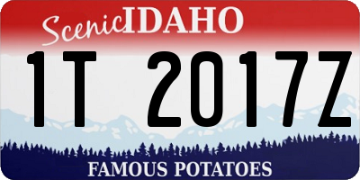 ID license plate 1T2017Z