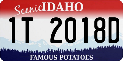 ID license plate 1T2018D