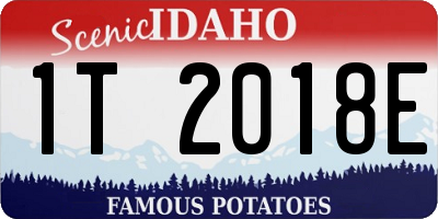 ID license plate 1T2018E