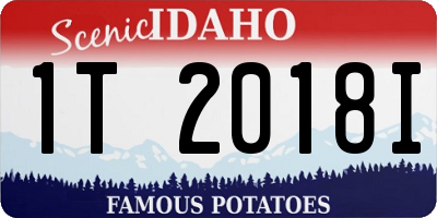 ID license plate 1T2018I