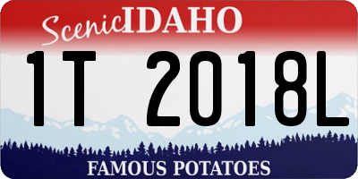 ID license plate 1T2018L