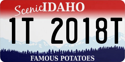 ID license plate 1T2018T