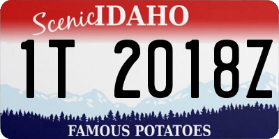 ID license plate 1T2018Z