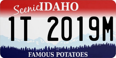 ID license plate 1T2019M