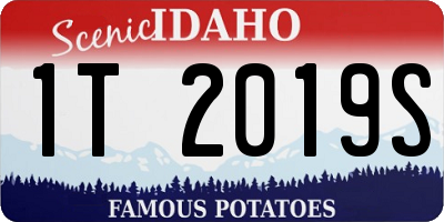 ID license plate 1T2019S