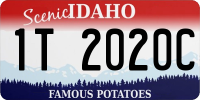 ID license plate 1T2020C