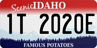 ID license plate 1T2020E