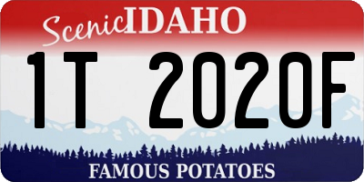 ID license plate 1T2020F