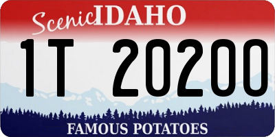 ID license plate 1T2020O