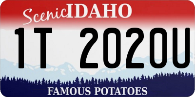 ID license plate 1T2020U