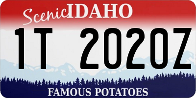 ID license plate 1T2020Z
