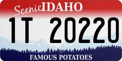 ID license plate 1T2022O