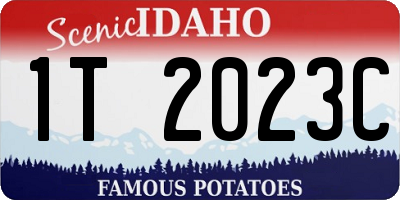 ID license plate 1T2023C
