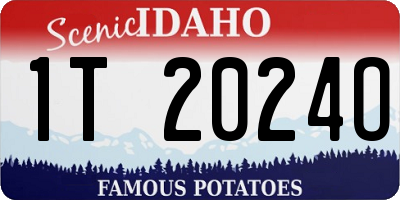 ID license plate 1T2024O