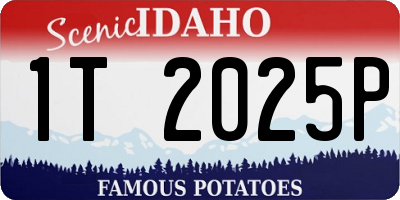 ID license plate 1T2025P