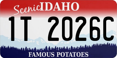 ID license plate 1T2026C