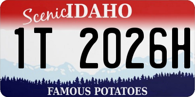 ID license plate 1T2026H