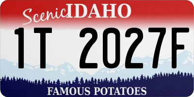 ID license plate 1T2027F