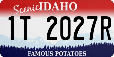 ID license plate 1T2027R