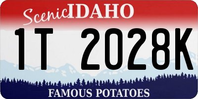 ID license plate 1T2028K