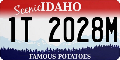 ID license plate 1T2028M