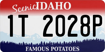 ID license plate 1T2028P