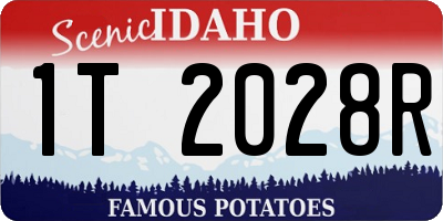 ID license plate 1T2028R