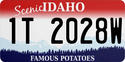 ID license plate 1T2028W