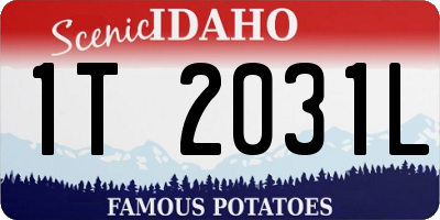 ID license plate 1T2031L