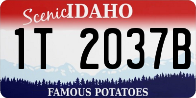 ID license plate 1T2037B