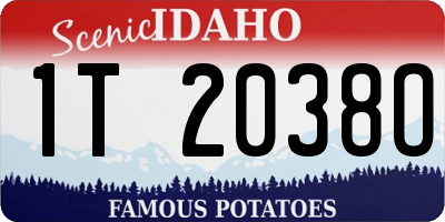 ID license plate 1T2038O