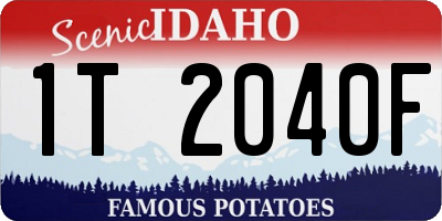ID license plate 1T2040F