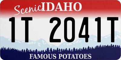 ID license plate 1T2041T