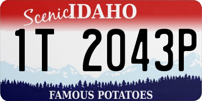 ID license plate 1T2043P