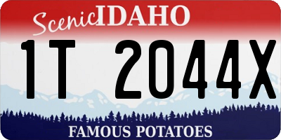ID license plate 1T2044X